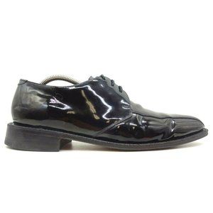 Baldwin Stacy Black Patent Leather Lace Up Oxfords Shoes Men's 11.5 D